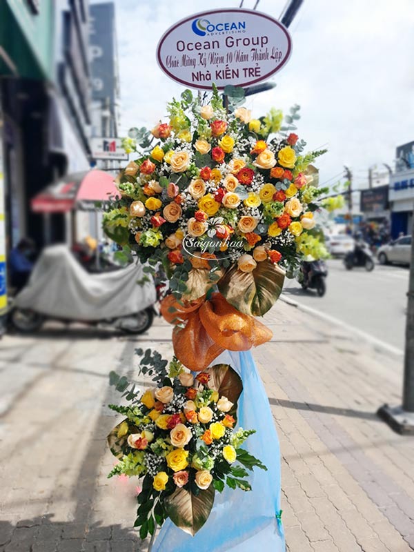 Giỏ Hoa Chúc Mừng Khai Trương  BH780  Shop hoa tươi Sunny