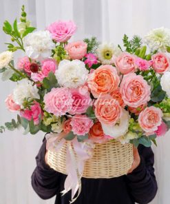 Giỏ Hoa Hồng Pastel Tặng Nàng 5 Giỏ Hoa Hồng Pastel Tặng Nàng - Ảnh 3