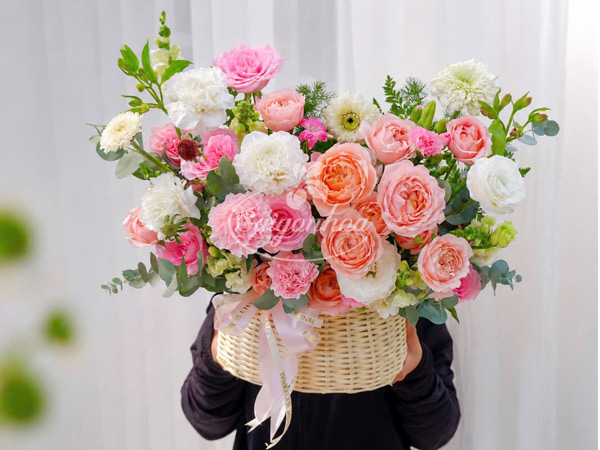 Giỏ Hoa Hồng Pastel Tặng Nàng 3 Giỏ Hoa Hồng Pastel Tặng Nàng - Ảnh 3