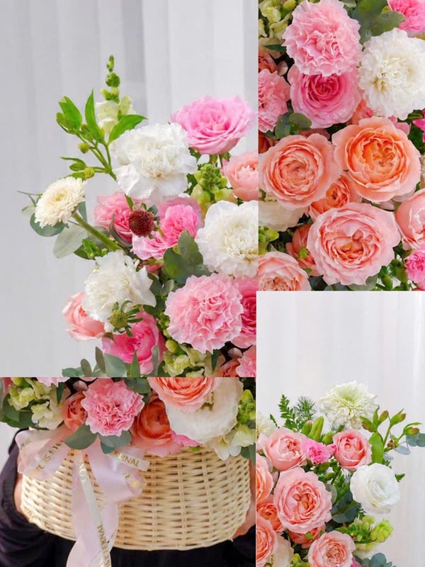 Giỏ Hoa Hồng Pastel Tặng Nàng 2 Giỏ Hoa Hồng Pastel Tặng Nàng - Ảnh 2